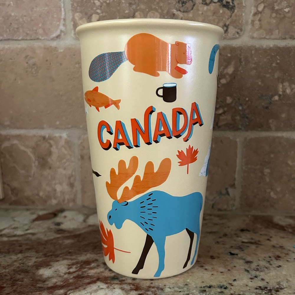 Canada Themed Starbucks Ceramic Tumbler.  NWT